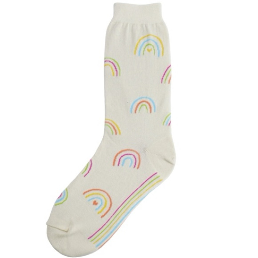 FOOT TRAFFIC Pastel Rainbows Women's Socks